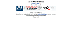 Desktop Screenshot of allinonesolitaire.com