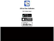 Tablet Screenshot of allinonesolitaire.com
